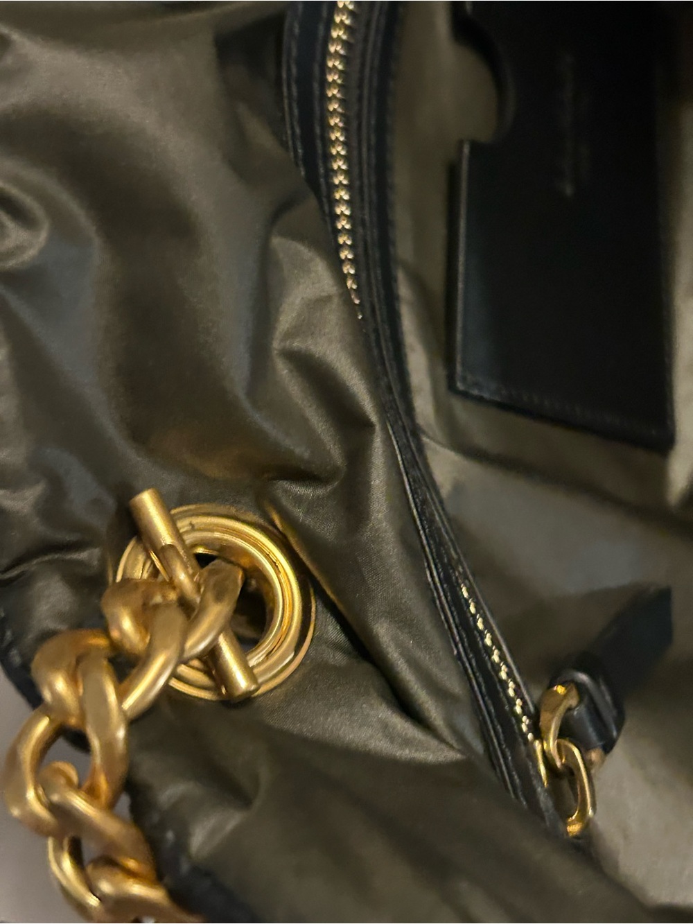 Balmain Black Quilted Tote with Gold Hardware and tags - Picture 6 of 13